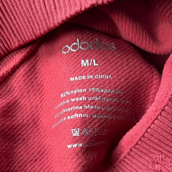 Women's Ribbed bralettes barn red and oatmeal - Picture 4 of 5